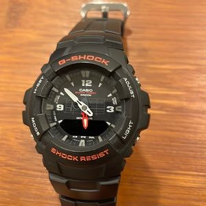 Casio G-100 black wrist watch
